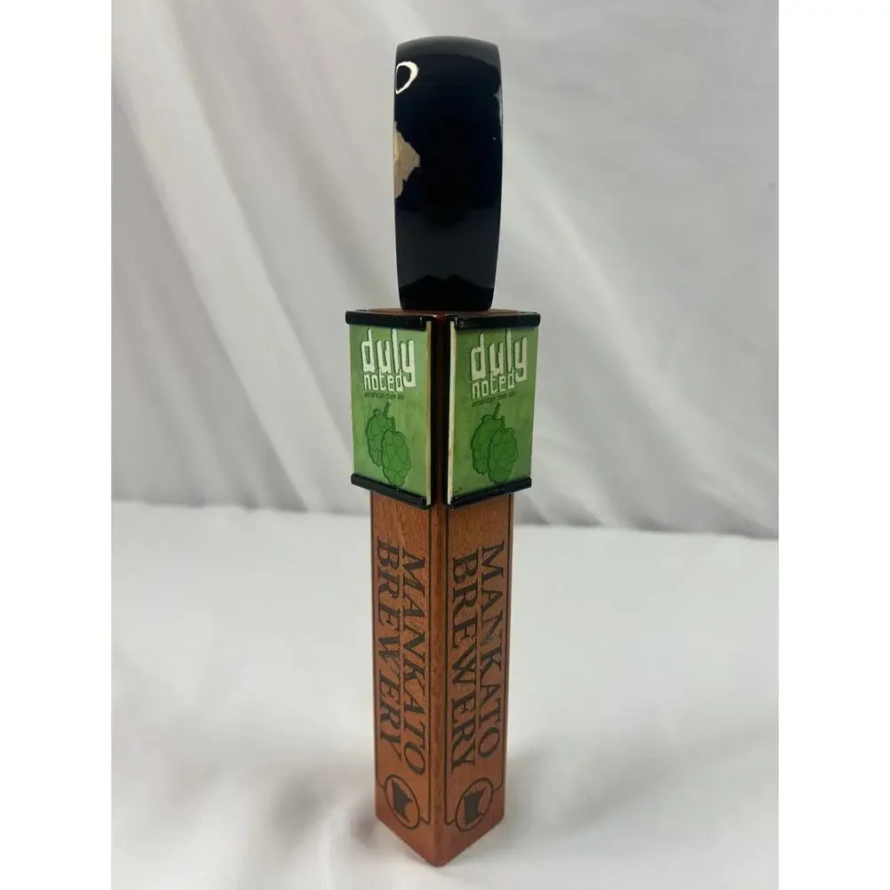 Mankato Brewery Duly Noted Pale Ale Beer Tap Handle Minnesota Wood Breweriana